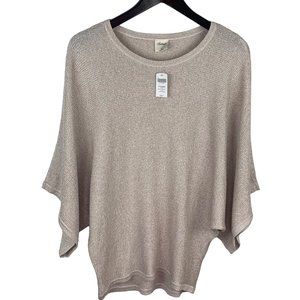 Soma Shine Cotton Kimono Sleeve Sweater Size S Heather Blossom NEW